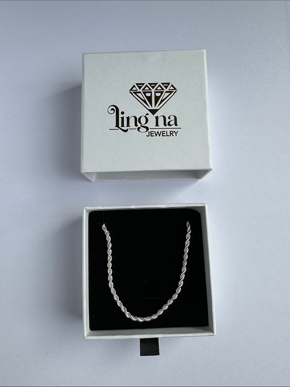 925 Sterling Silver Rope Chain Necklace